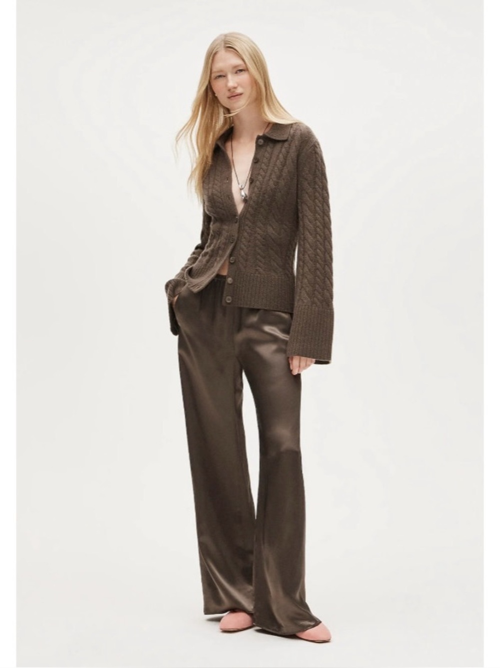 NWT J. Crew Petite Cosmo Pant Luster Charmeuse Smoky Wood